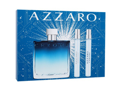 Azzaro Chrome 100ml woda perfumowana + 10ml woda perfumowana + 10ml woda toaletowa [M] ZESTAW