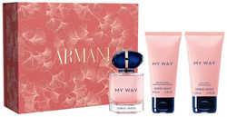 Giorgio Armani My Way 50ml woda perfumowana + 50ml żel pod prysznic + 50ml balsam do ciała [W] ZESTAW